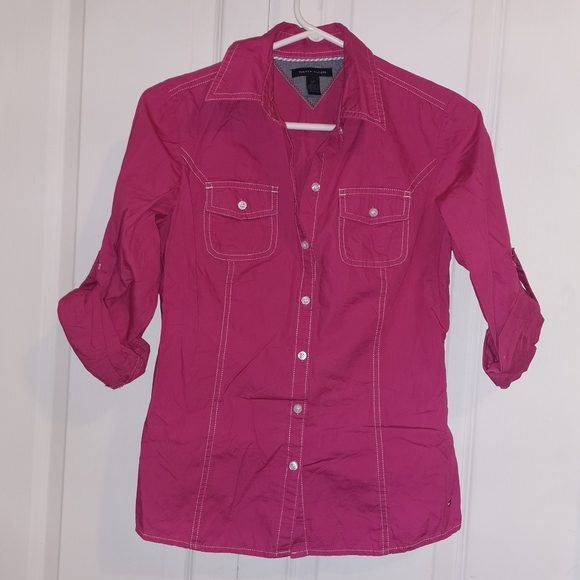 3/60$🧥 Tommy Hilfiger Pink button down shirt S - Picture 1 of 9